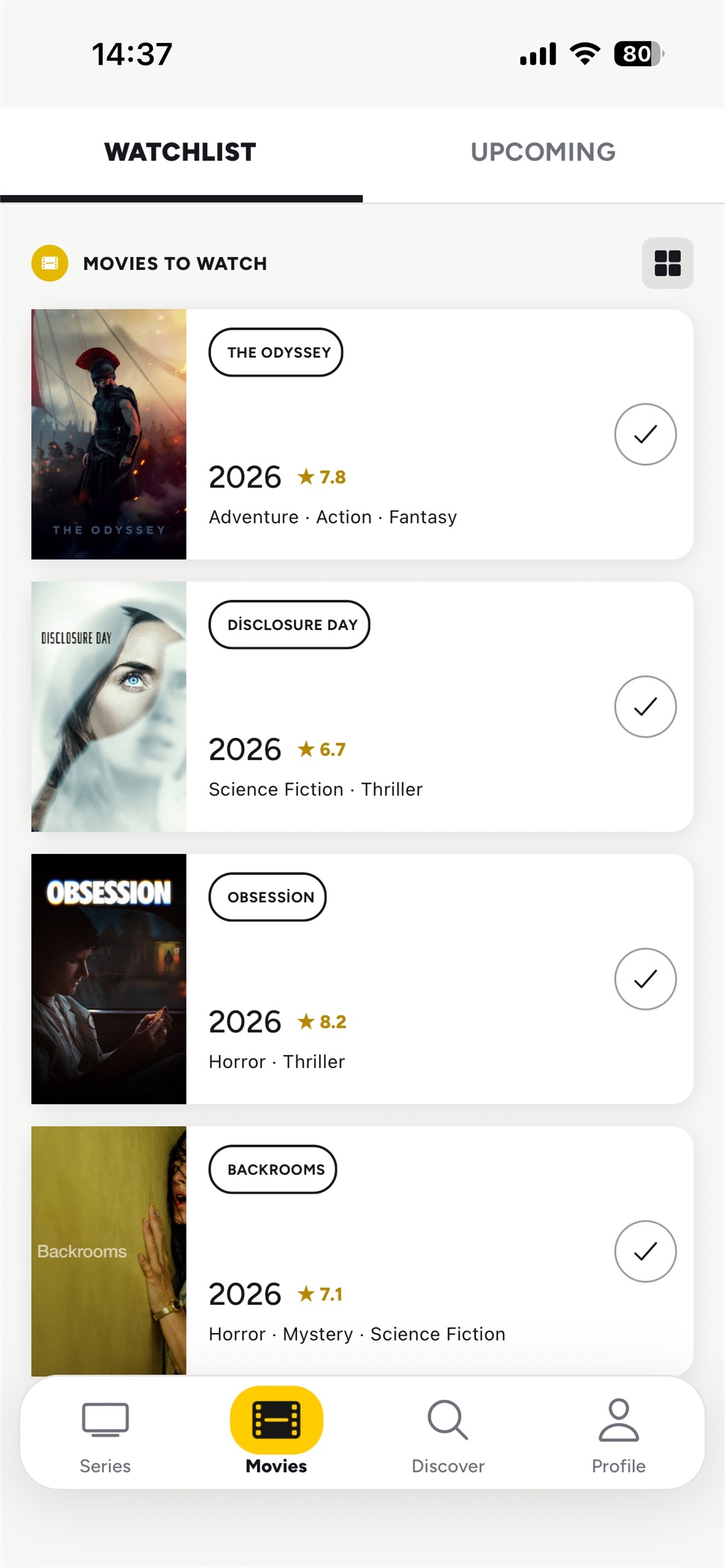 Movies watchlist